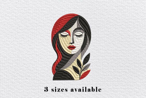 Abstract Woman Face Embroidery File Review for Etsy Sellers