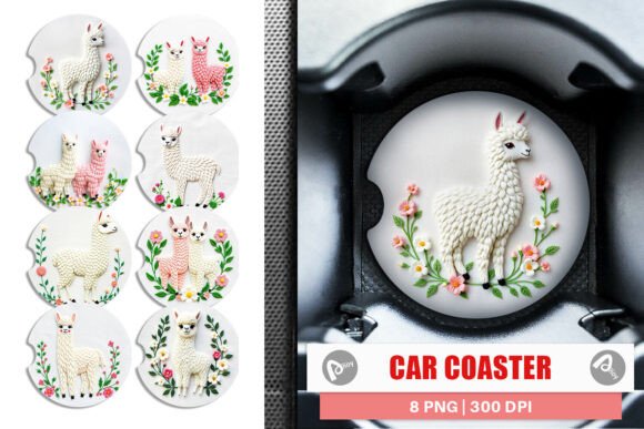 Car Coaster Alpaca Embroidery Review