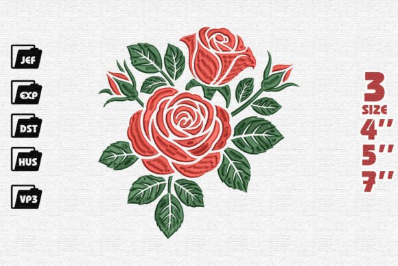 Classic Red Rose Embroidery Design Review