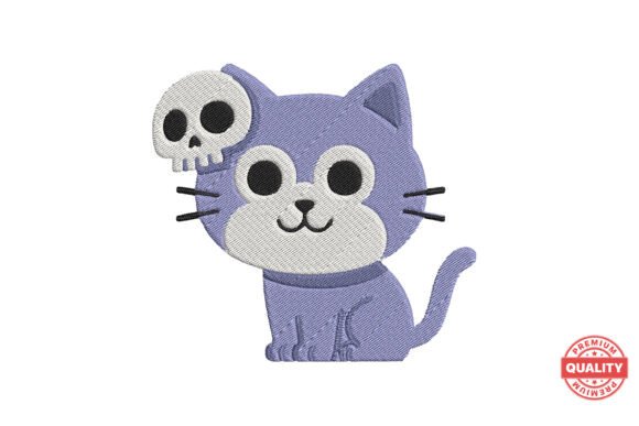 Cute Cat with Skull Embroidery Review