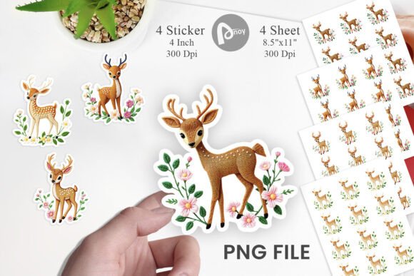 Deer Embroidery Sticker Review for Craft Fair Products