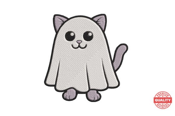 Ghost Cat Costume Embroidery Review for Etsy Sellers