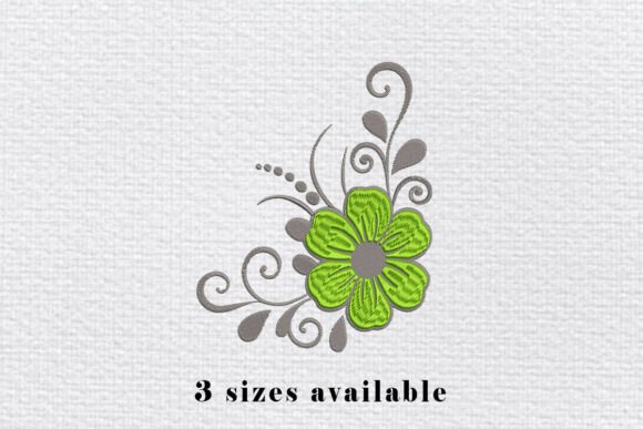 Green Floral Corner Embroidery File Review