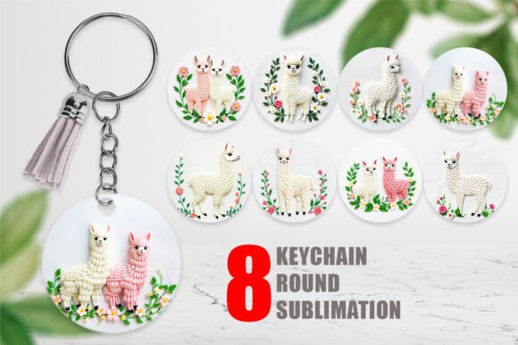 Keychain Alpaca Embroidery Review for Apparel Design