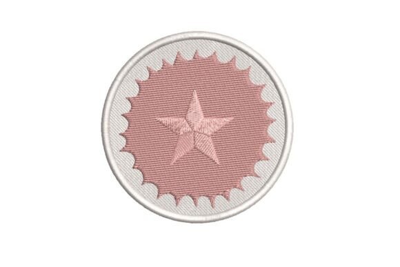 Pink Star Badge Embroidery Design Review