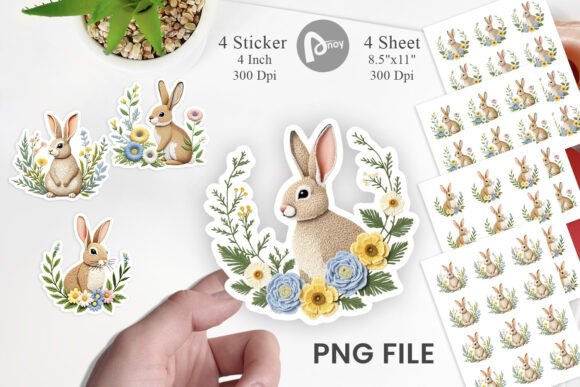 Rabbit Embroidery Sticker Review
