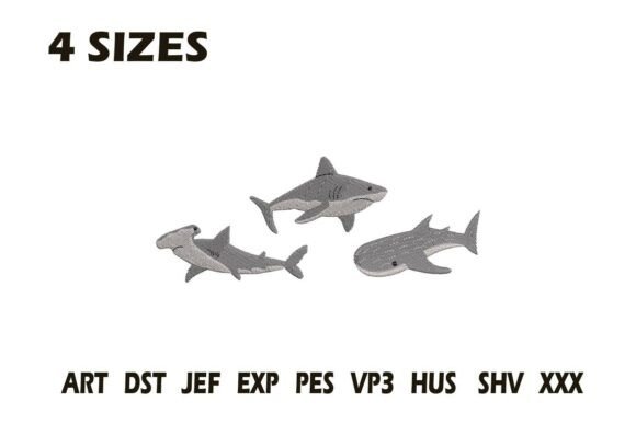 Shark Trio Ocean Embroidery Design Review