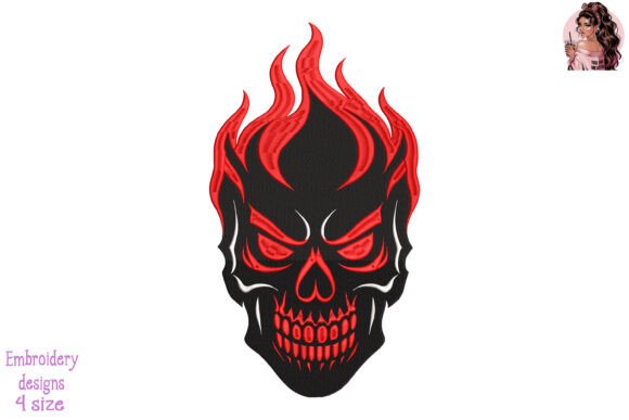 Skull Flames Embroidery Review