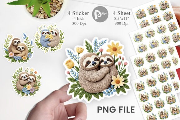 Sloth Embroidery Sticker Review for Creative Projects