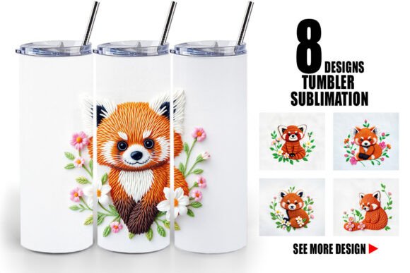 Tumbler Red Panda Embroidery Review