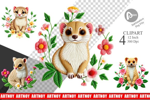 Weasel Embroidery Clipart Review